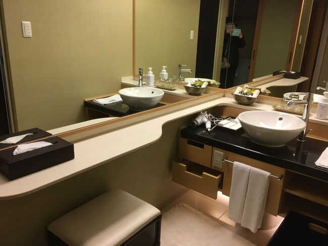 独立したパウダールームを備えた客室