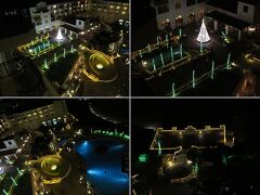 ラナイから眺めるアリビラの夜景がすてき。