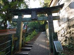 「若宮稲荷神社」の参道には数多くの鳥居が並びますが、その中で柱が方形の鳥居があります。記憶の限りではこのような方形鳥居を他の場所で見たことはありません。いかにも歴史を感じる印象的な鳥居でした。