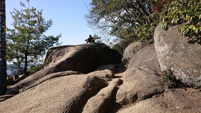 みんな岩には上りたい