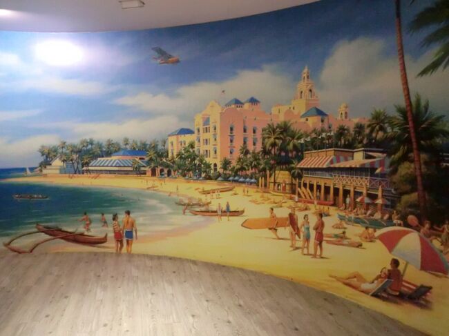 太平洋航空博物館：昔のワイキキのパネル