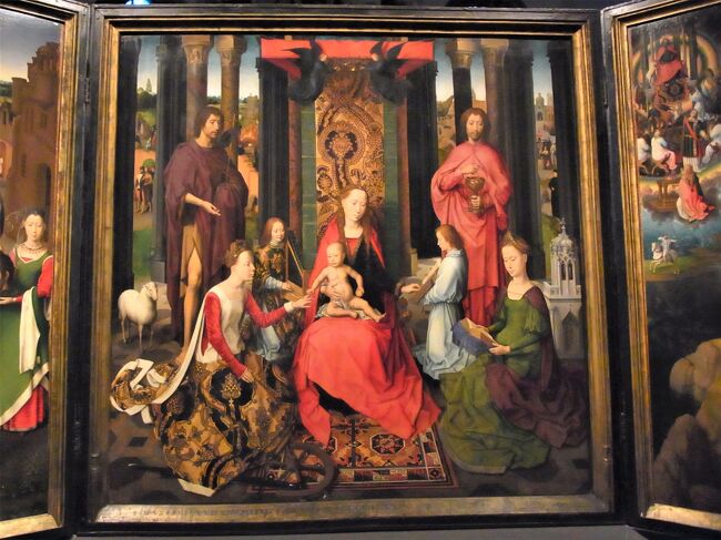 メムリンク作<br />マリア・ヨハネ祭壇画（聖カタリナの神秘の結婚）, 1479年