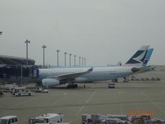 キャセイパシフィック航空５３３便にて香港に向かいます