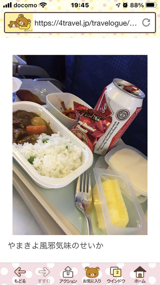 この頃から<br /><br />すでに機内食は<br /><br />基本以外のシーフードや<br /><br />ベジタリアンを<br /><br />別オーダーしてたようです。