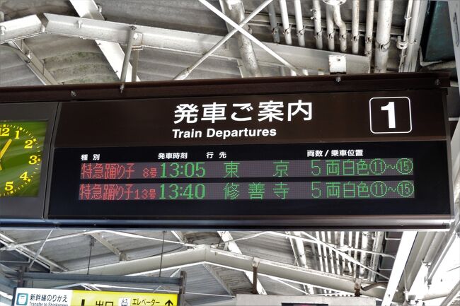 乗車位置案内板 特急踊り子号 特急踊り子・湘南14両編成「さくら色」の乗車位置案内【小田原