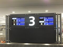 やはり大荒れの中部国際空港に到着。20時半ころ。荷物が出てくるのを待ちます。