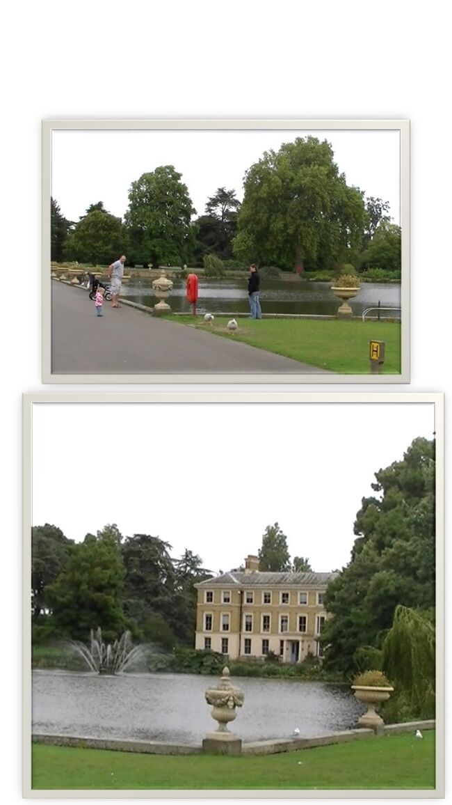 此処はパーム。ハウス前で、ぐるりと回れて気持ち良い空間です・<br />下の建物は「Plants People Exhibition」