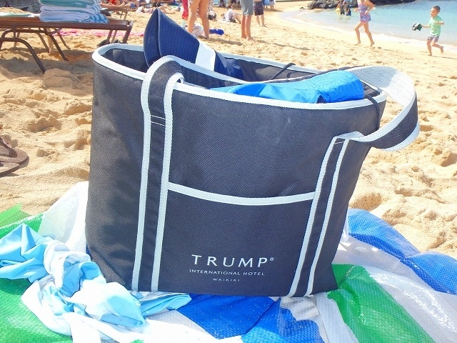 ビーチバッグの中を覗いてみました。<br /><br />何が入ってるのかな～～？