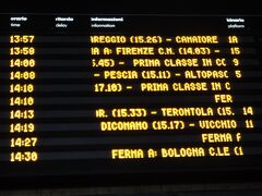 13:57発の列車でフィレンツェから、ピサに向け出発