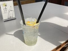 お洒落なドリンクバー　GEBURAで広島レモンスカッシュを頂く。１杯500円。
娘とシェアするつもりだったので、おかわり権利を放棄してストロー２本貰う。

そう、おかわり権利。
１人１杯オーダーすると、２００円でおかわりできるのだ。しかも店内にいる時だけでなく、カップを持ったまま散策に出かけ、戻って来てお代わりも可能なんだそうだ。（るるぶFREE冬春21より）

こんな店がウチの近所にも欲しいです。

あ、レモンスカッシュは甘過ぎず、苦みの効いた大人好みな味わい。トッピングの砂糖漬けレモンが、これまた齧りだしたら止まらない美味しさ。
次回行くときはお腹チャプチャプになってもお代わりする。
