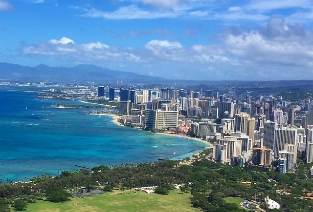 ワイキキのホテル街も良く見えます！<br /><br />