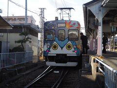 上野市駅（忍者市駅）から、伊賀鉄道乗って伊賀神戸に戻ります。忍者列車かと思いきや、まさかのフクロウ。