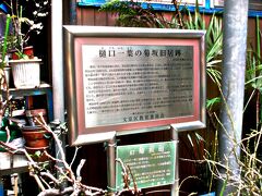 　菊坂に行くと樋口一葉旧居跡。一葉は父の死後、母と妹の３人家族の戸主としてここで暮らしていました。着物の仕立てなどで生計を支えながら小説を書いていましたが、２４歳の若さで亡くなっています。南無…。