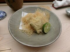 三日目の夜は幸鮨さんで寿司懐石。ウニの揚げ物