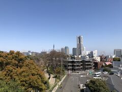 野毛山公園からの眺め。横浜ランドマークタワーや観覧車が。