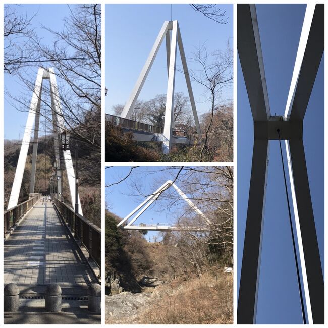 大間々から高津戸峡へ。はねたき橋を渡ります。