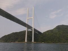 女神大橋。高さ65メートルの橋げたは日本一とのこと。