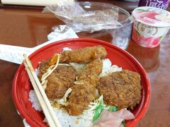 そしたら半額の見切り品で買った「ソースカツ丼」が、駒ケ根の専門店「明治亭」監修のもののようで滅茶苦茶うま～い！
持参したカップ焼きそばと共に、部屋での食事を終え、一息着いた後に就寝したのでした。