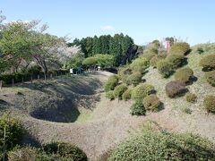 　三島辺りは、静岡県でも旧伊豆国になります。静岡県って、伊豆国、駿河国、遠江国と、昔の国で言うと三つなので、かなり広いです。電車でも車でも静岡県は長いって言いますけど、そういう背景から考えると納得がいきます。

　山中城は小田原北条氏の西の防御の拠点で、堅固な城でしたが多勢に無勢、豊臣秀吉の大群にかなわず激戦ののち落城。その後廃城になり放置されていました。

　建物はないのですが、土塁や堀などの遺構がかなり残っていて、小田原北条氏による独特の城郭の構造が残っています。国史跡、日本百名城にもなり、遺構の保存のために植栽が植えられ、整備されて公園になっています。

　こちらは畝堀です。畝のように見えるので畝堀です。敵の攻撃から守るのに効率いい形になっています。
