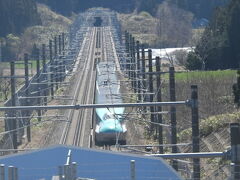 青函トンネル記念撮影台から北海道新幹線