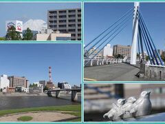 あゆみ橋やその周辺です。
ビルの間から富士山も見えました。