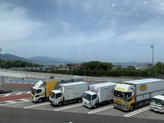大津サービスエリアからの琵琶湖風景
