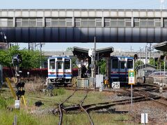 30分ほど乗車してこの列車の終点・水海道駅に到着です。次の列車まで約40分ありますので駅周辺を散策です。