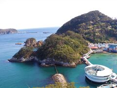 お茶ヶ崎展望台からは、下田海中水族館の様子がよく見え、海中プールの中ではイルカ達が泳ぐ姿が上から眺めていてもはっきりと認識できた。

下田海中水族館は、娘が初めてオキゴンドウに出会った場所。
イルカのようなすばしっこさはないが、優しい目をしたオキゴンドウ（ジャンボ）は今はもういないが、初めての出会いの場所にもう一度来てみたいという娘の希望で、この展望台へとやって来た。

展望台からは水族館もよく見えたが、この展望台からは太平洋の大海原も一望することが出来、なかなかお勧めの場所だった。

