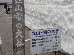 先ほど車窓から眺めた雪の大谷を今度は歩行者目線で見に行きます。