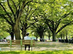 大通公園

皆さん欅の木陰で涼んでる。読書には最高の空間だ。

2年前、ここでビールを飲んでいたら通りかかった関西弁のおっちゃんが

　「めっちゃ　春やん」

と言っていた。初夏ですよ、初夏あ。