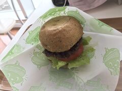 仕方ないので、空港内で早めのランチ
RICH BURGER FACTORYでとくしまバーガーいただきます。
ほうれん草練りこんだバンズ
阿波牛のしゃぶしゃぶとパティ
スダチだれ
パンはもっちりして噛み応えがあり、パティは肉肉しいけどスダチでさっぱりしていて美味しいです。
大きさはモスバーガーくらいなので、男性だと物足りないでしょうね。

注文からお店出るまでお客さんは私一人でした。
お隣の徳島ラーメン＆うどんのお店はそこそこ人がいたんですけどね
徳島＝ハンバーガーの印象無いからかな？
美味しいのに