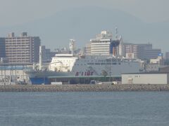 あちらは、マルエーフェリー/鹿児島-奄美群島-沖縄航路に就航する、フェリー波之上(8072t)です。

マルエーフェリーとマリックスラインは、鹿児島-奄美群島-沖縄航路を交互で運航しているんです。