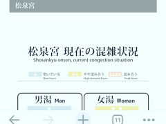 レストランや温泉の混雑状況をウェブでチェックできるのはありがたい。
今は比較的空いているようだ。