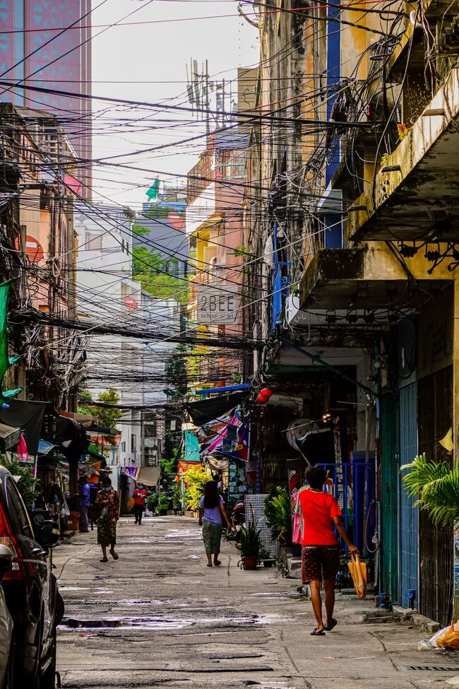 朝の路地には生活感が溢れている