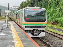 東海道線に乗って帰路に就きます。