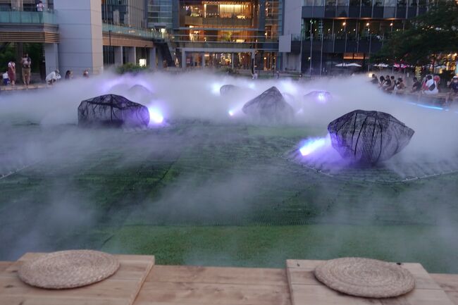 まだ少し明るいですがお待ちかねのイルミネーションがスタートです