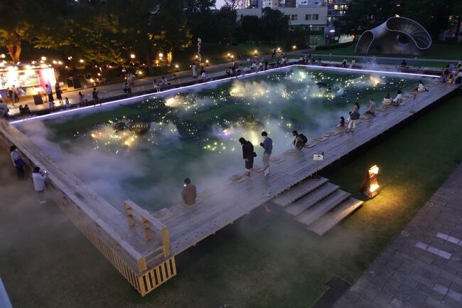 それを繰り返すことしばし。<br /><br />その後ポツポツと星明かりのように点滅が、、