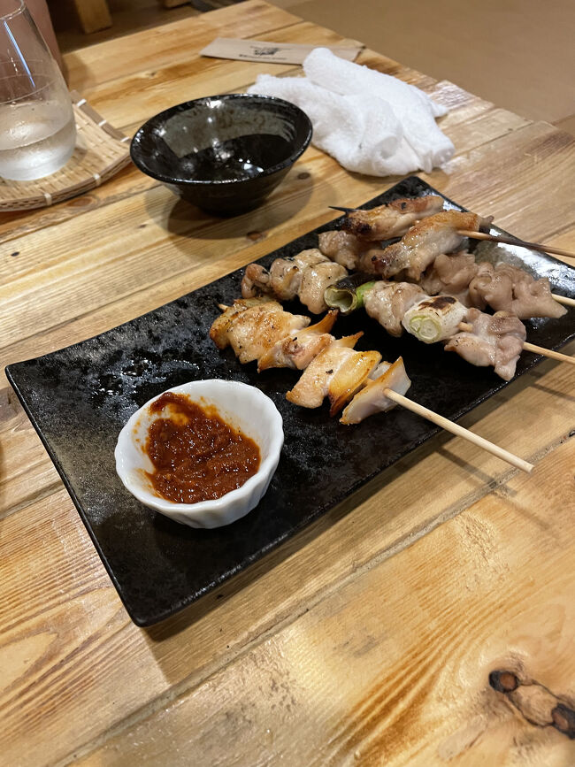 串バイキングでとりそれを焼いてもらう