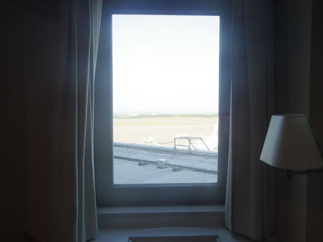 シングルルームは滑走路ビューですが、予想より窓が小さいのでちょっとがっかり。<br />それに、もう少し上の階がよかったな。
