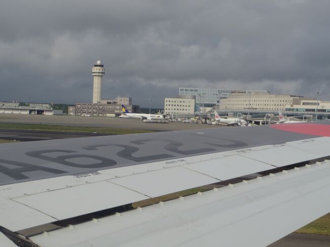 離陸します。エアターミナルホテルが右側に見えます。