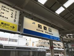 和歌山駅7・8番ホーム。
紀勢本線和歌山市行きと和歌山線のホーム。

7・8番ホームには、別途ホーム専用の自動改札機改があり、乗り換えでも自動改札機を通らなければ乗車できない。「改札口コールシステム」による遠隔操作での対応となる。 IC化されていない青春18切符は「改札口コールシステム」による遠隔操作での対応となる。

和歌山駅で和歌山市行きに乗り換え。
紀勢本線の和歌山駅～和歌山市駅間は、この区間だけ折り返し運行する区間運行ダイヤ。