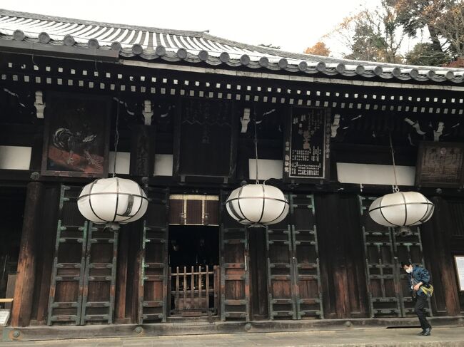 油絵二月堂裏参道の春 油絵二月堂裏参道の春