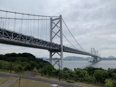 早島パーキングエリアで瀬戸大橋を鑑賞。