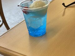 千畳敷駅まで戻ってきました

下りてきて汗をかいた喉にクリームソーダが美味しい～(*^-^*)
特にアイスが滑らかで、濃厚です