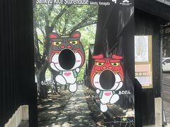 山居倉庫にも顔出し！

山居倉庫は、かつて庄内米の倉庫でした。