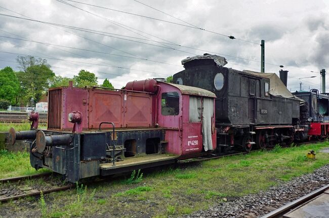 ドイツ ダルムシュタット・クラニッヒシュタイン鉄道博物館(その2 豚の鼻レイルバスやディーゼル機関車等)