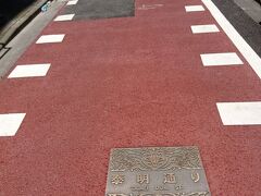 銀座の小路には必ずといっていいほど名前が付いていて、その表示が街路灯等にあります。泰明小学校向いの小路だけは、表示が地面にしかありませんでした。