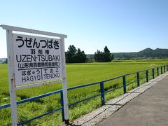 山形県に入り最初の停車駅が小国。
そこからはどんどん山を下って行き、五つ目の羽前椿駅に到着。
駅の周辺には、美しい田園風景が広がっていた。
色付き始めた稲穂の淡い色合いが美しい。
収穫の頃は、黄金色の素晴らしい絨毯になるだろう。