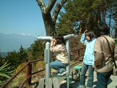 昇仙峡パノラマ台から望遠鏡で景色を満喫