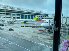 定刻より若干早く９時那覇空港到着。
３年半ぶりの沖縄。